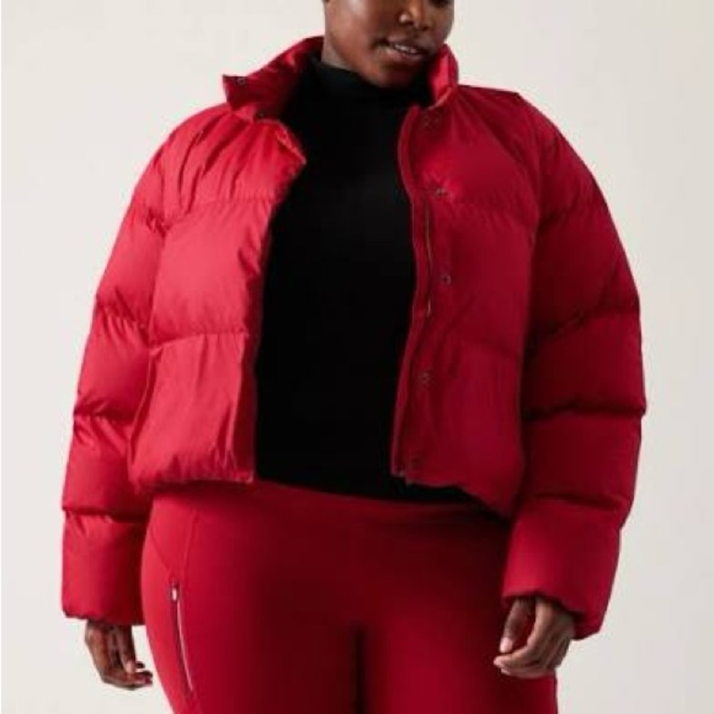 Athleta Red Puffer Jacket